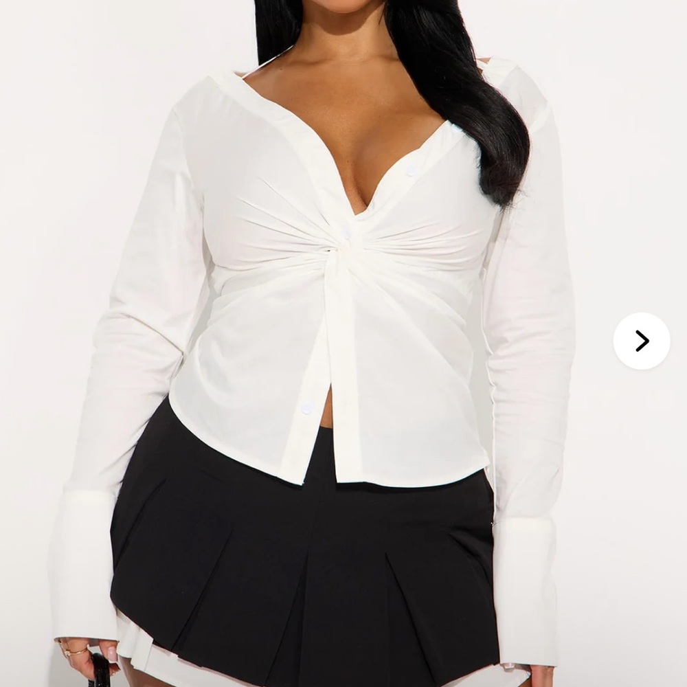 Do You Mind Off Shoulder Poplin Top - White